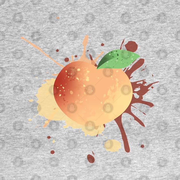 Peach Fruit Splatter by Karlie Designs